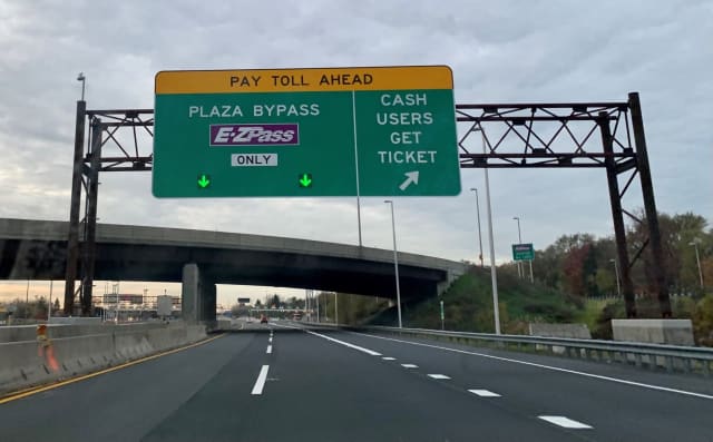 New Jersey toll plaza sign