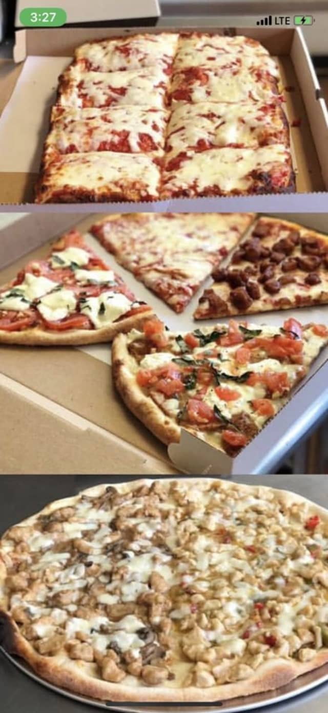 A sampling of their pizzas.