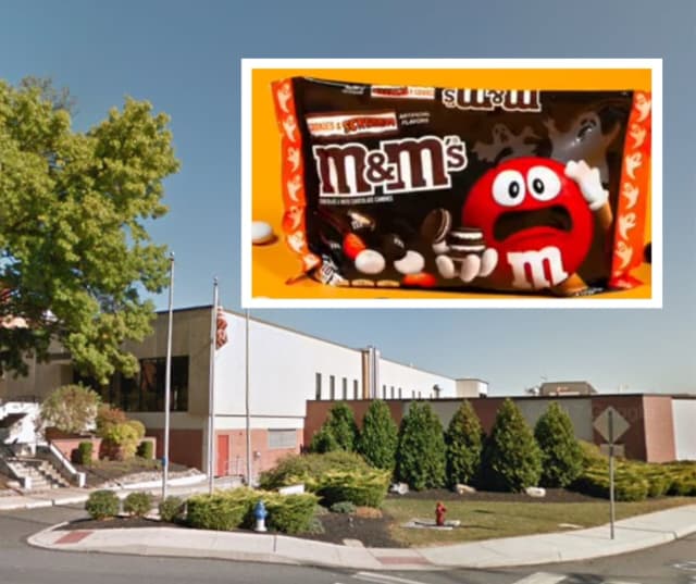 An M&Ms Instagram post and the Factory in Elizabethtown.