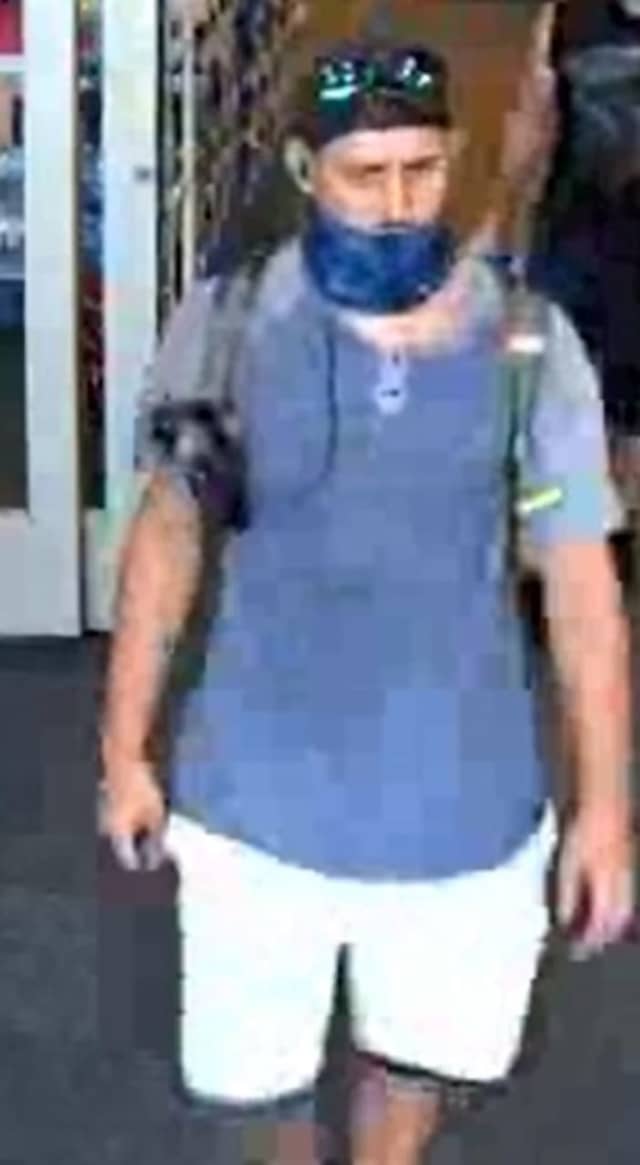 Suffolk County Crime Stoppers are seeking the public’s help to identify and locate the man who stole merchandise from a Huntington Station store in July.